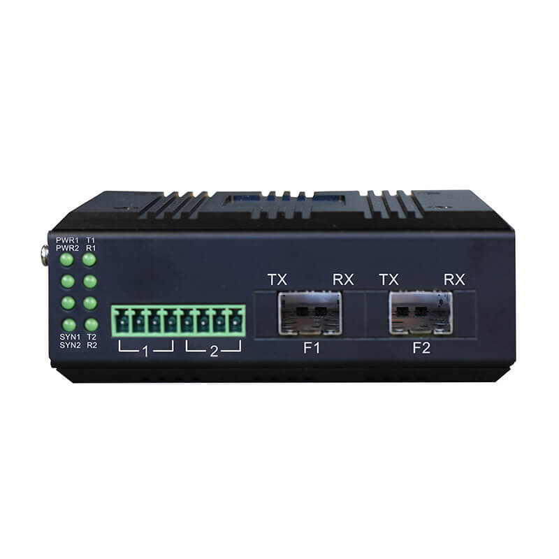 Ring Network Type 2-Port Serial to Optical Converter (RS-232/422/485 Optional)
