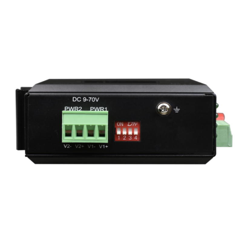 Industrial 2 Port Serial to Fiber Converter | RS-232/RS-485/RS-422 to Fiber | DIN Rail Mount