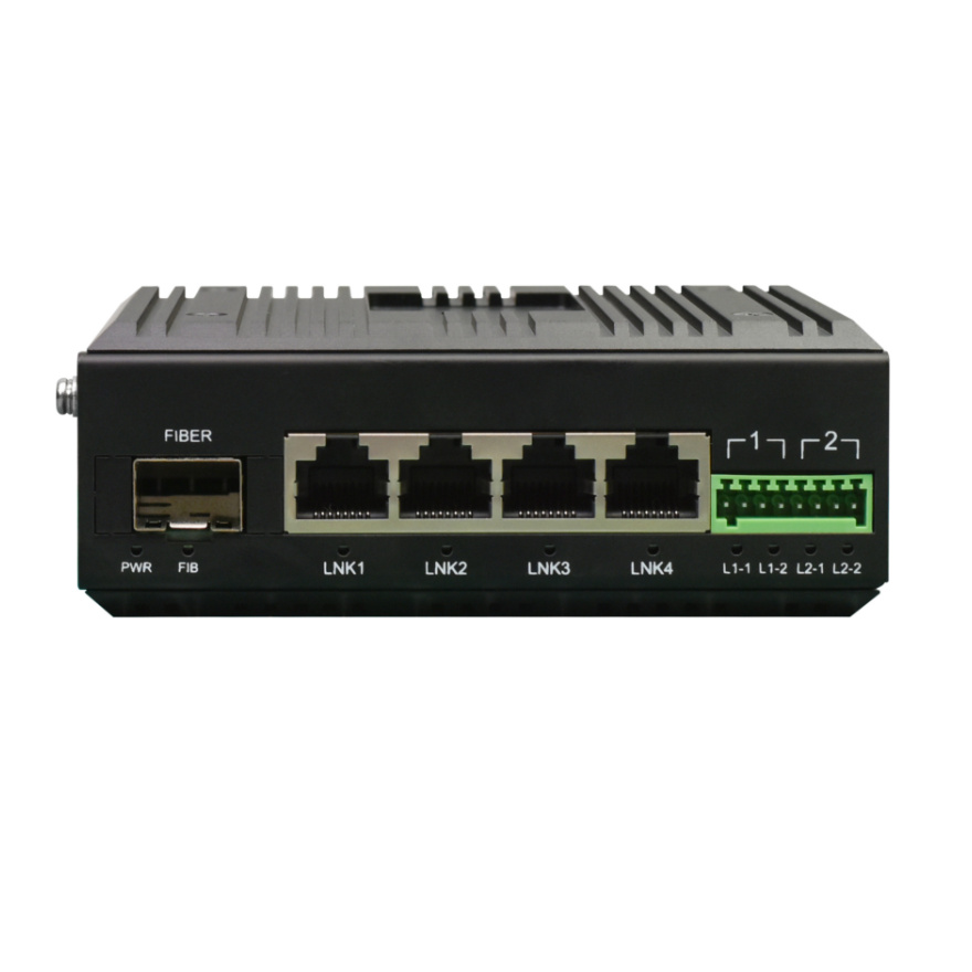 Industrial Din Rail 2*Serial or 4*DI/DO + 4*FE Optical Converter FCP-F4D2