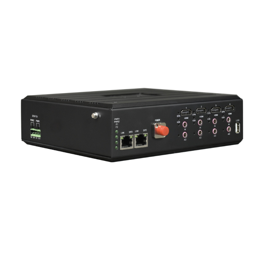4 Channels 2K HDMI + 2*Gigabit Ethernet(Physical Isolation) +1*USB+Independent Audio Optical Converter FCVH-H4G2