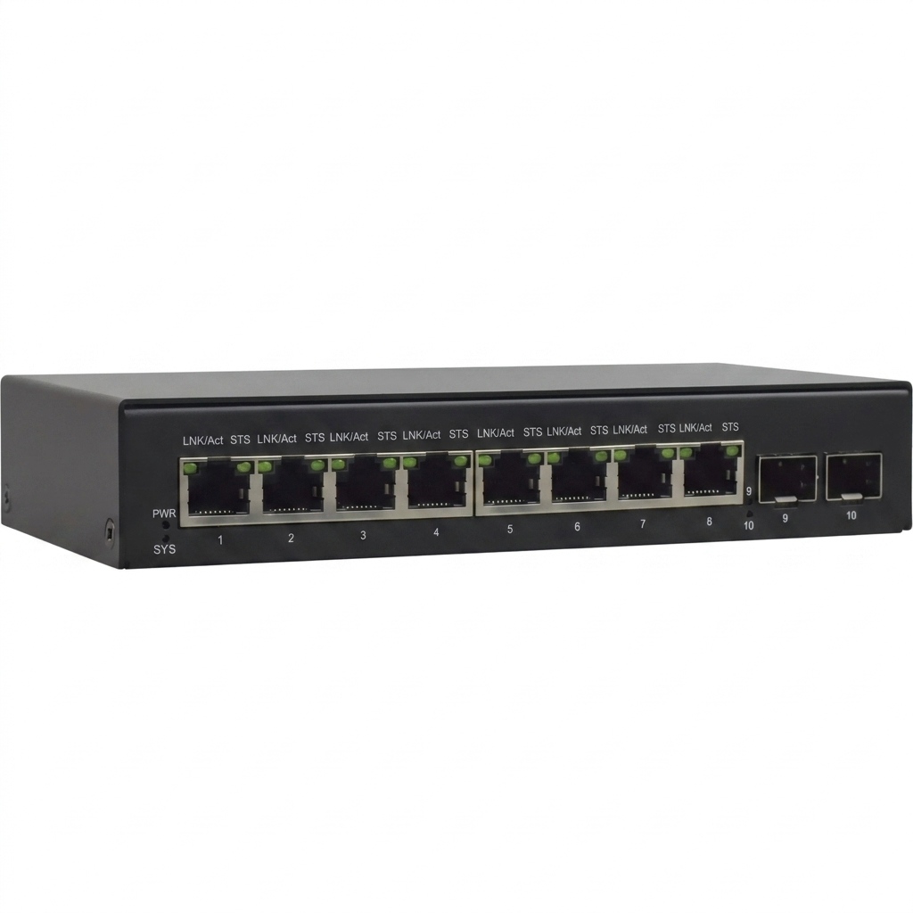 Desktop Type 8 ports 2.5G Ethernet + 2 ports 10G SFP (Managed) Network Switch