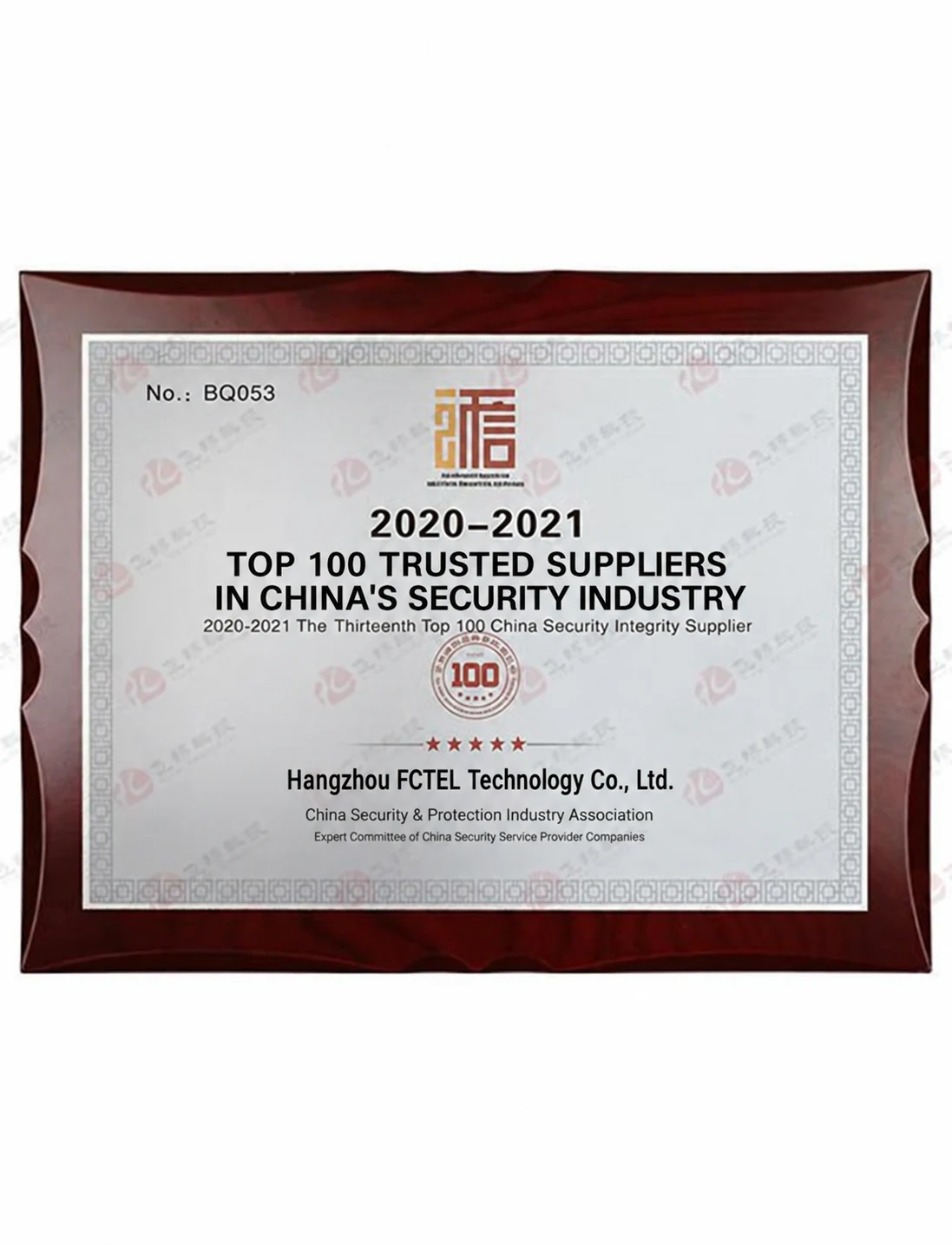 Top 100 Trusted Suppliers in China's Security Industry