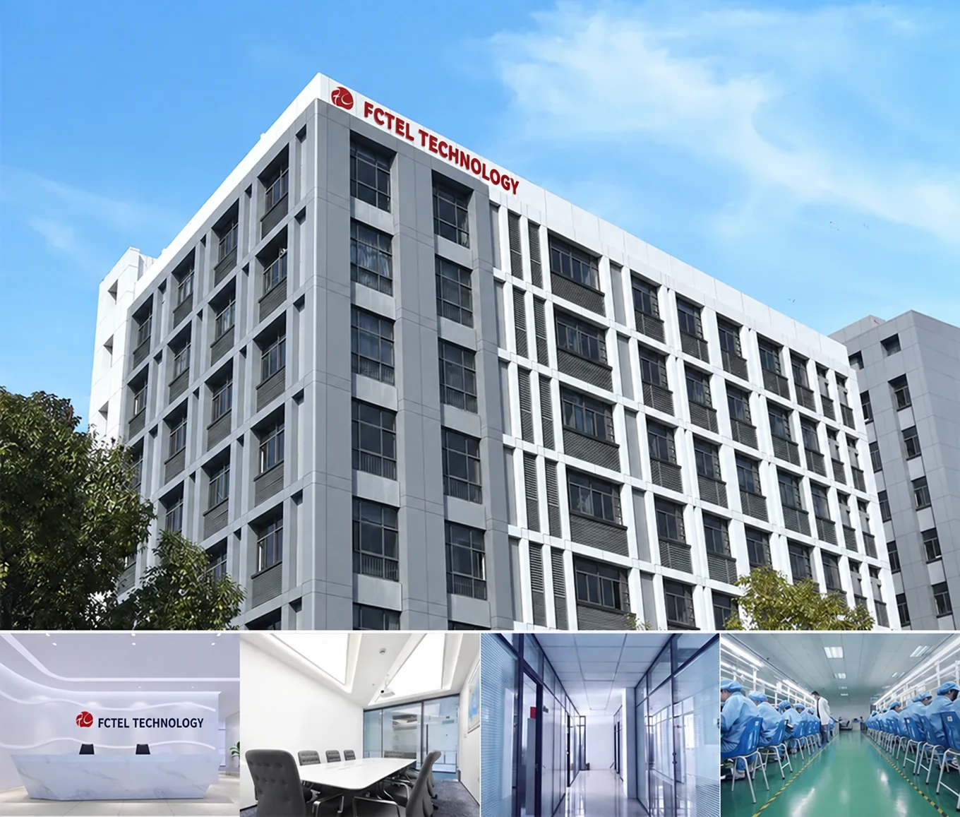FCTEL Technology office, meeting space, production facility and company building in Hangzhou