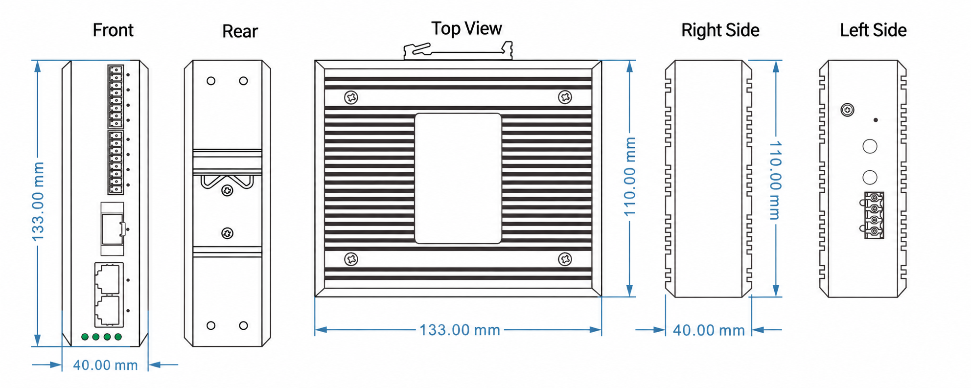 FCT-1500 product dimensions and views