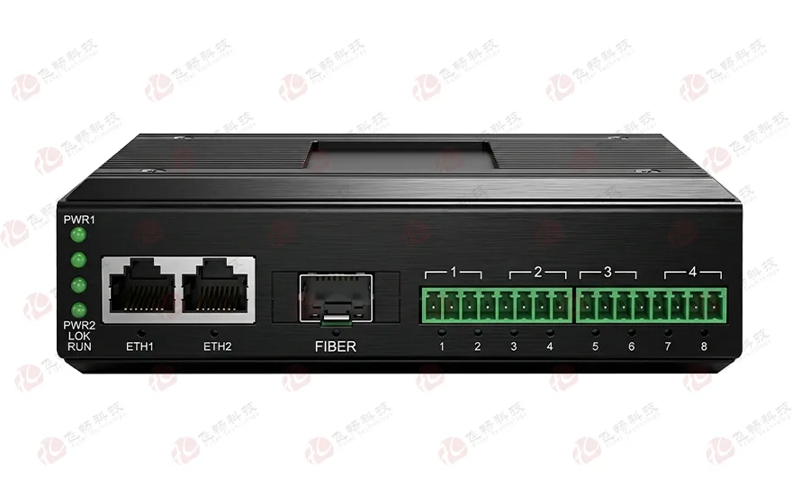 Industrial 1–4 Port RS232/RS422/RS485 Serial Device Server with Dual Ethernet and SFP