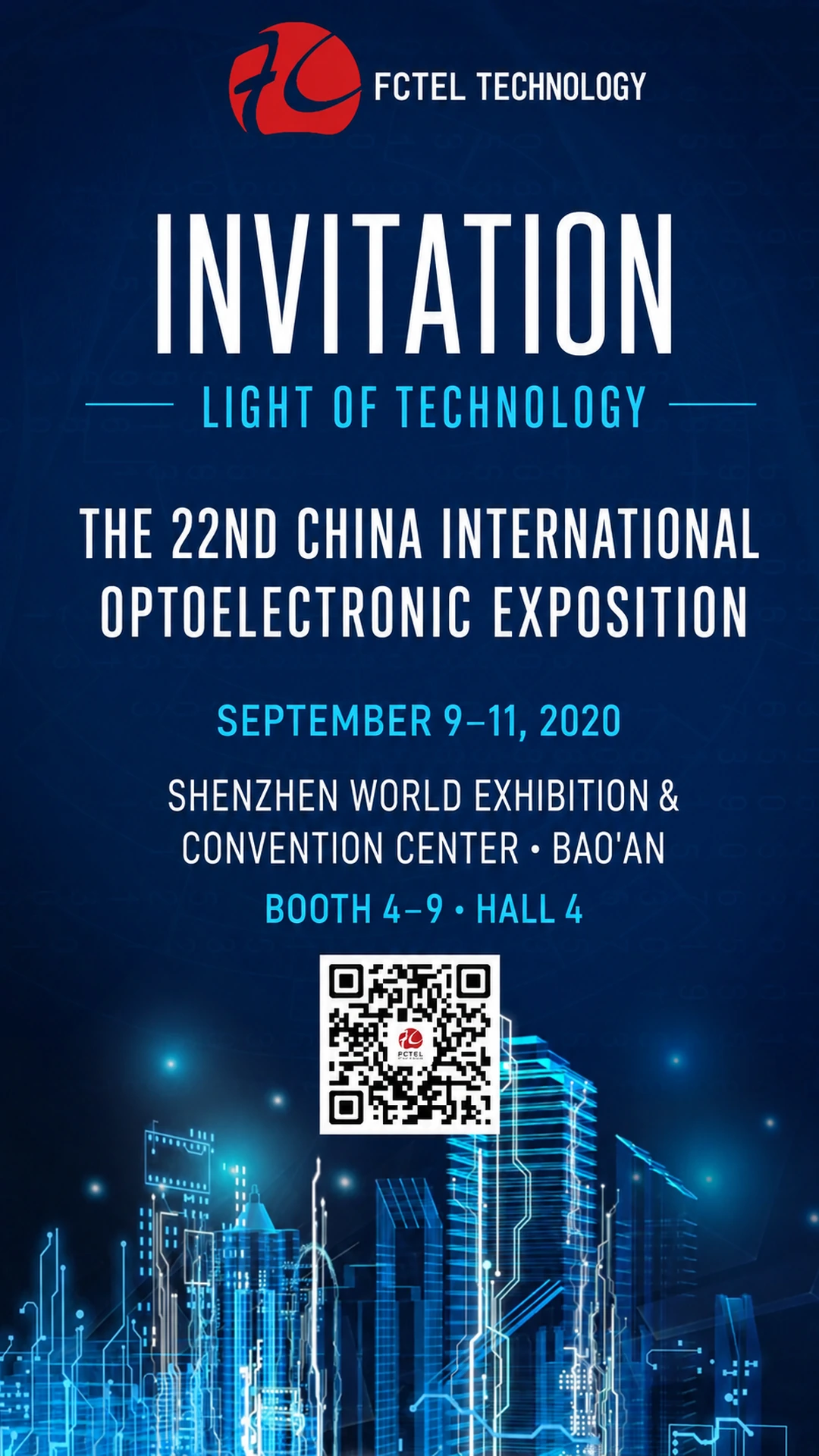 FCTEL - Invites You to Attend the 22nd China International Optoelectronic Exposition