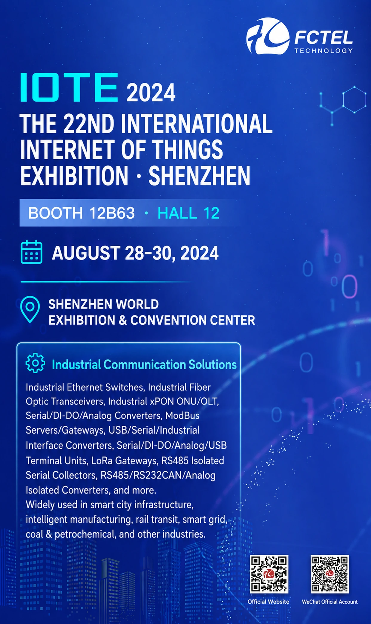 Explore future technology and head to the 22nd IOTE International Internet of Things Exhibition 2024