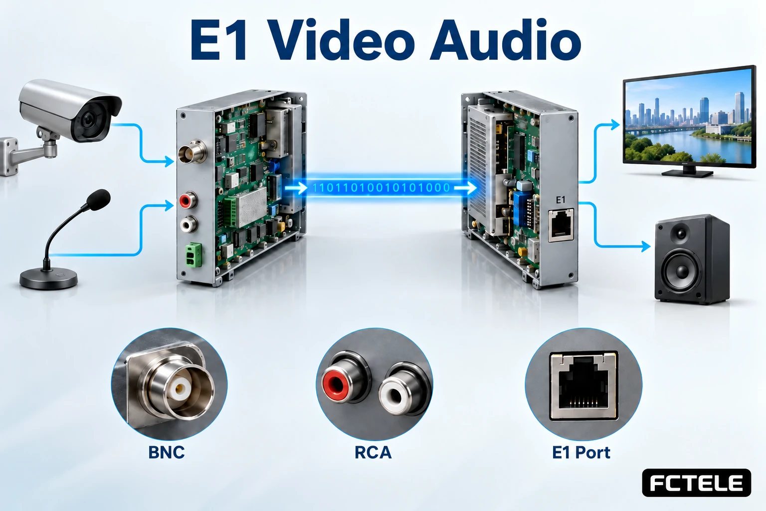 Audio and Video over E1: Encoding, Framing and Clock Recovery
