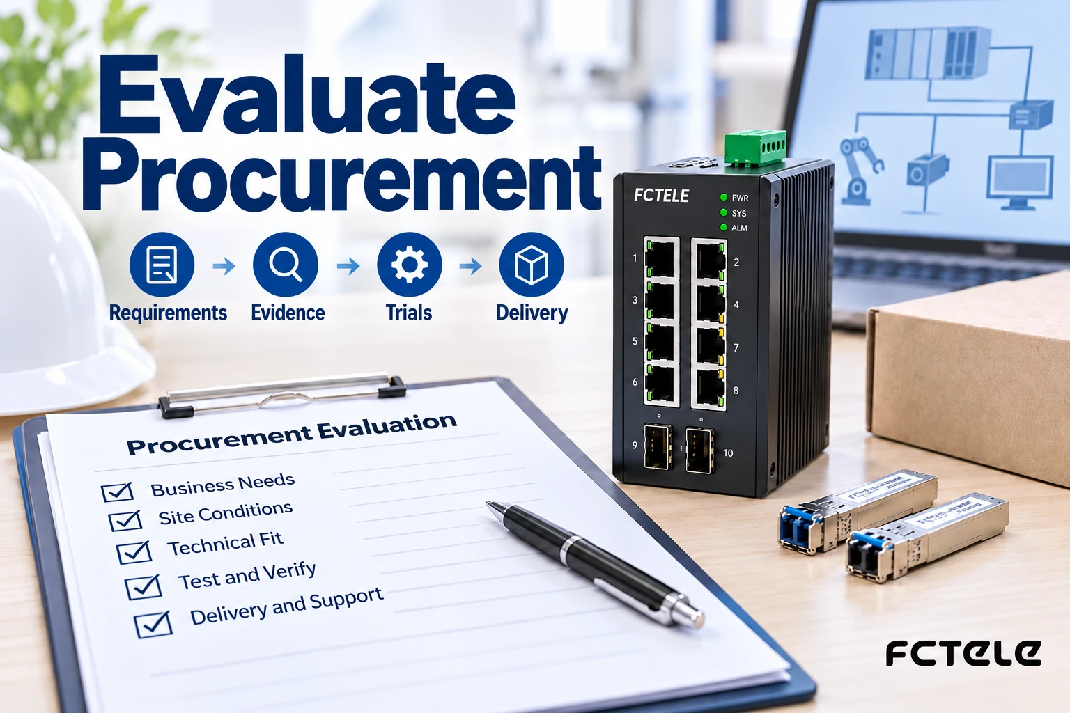 How to Evaluate Industrial Switch Procurement: Requirements, Evidence, Trials, and Delivery