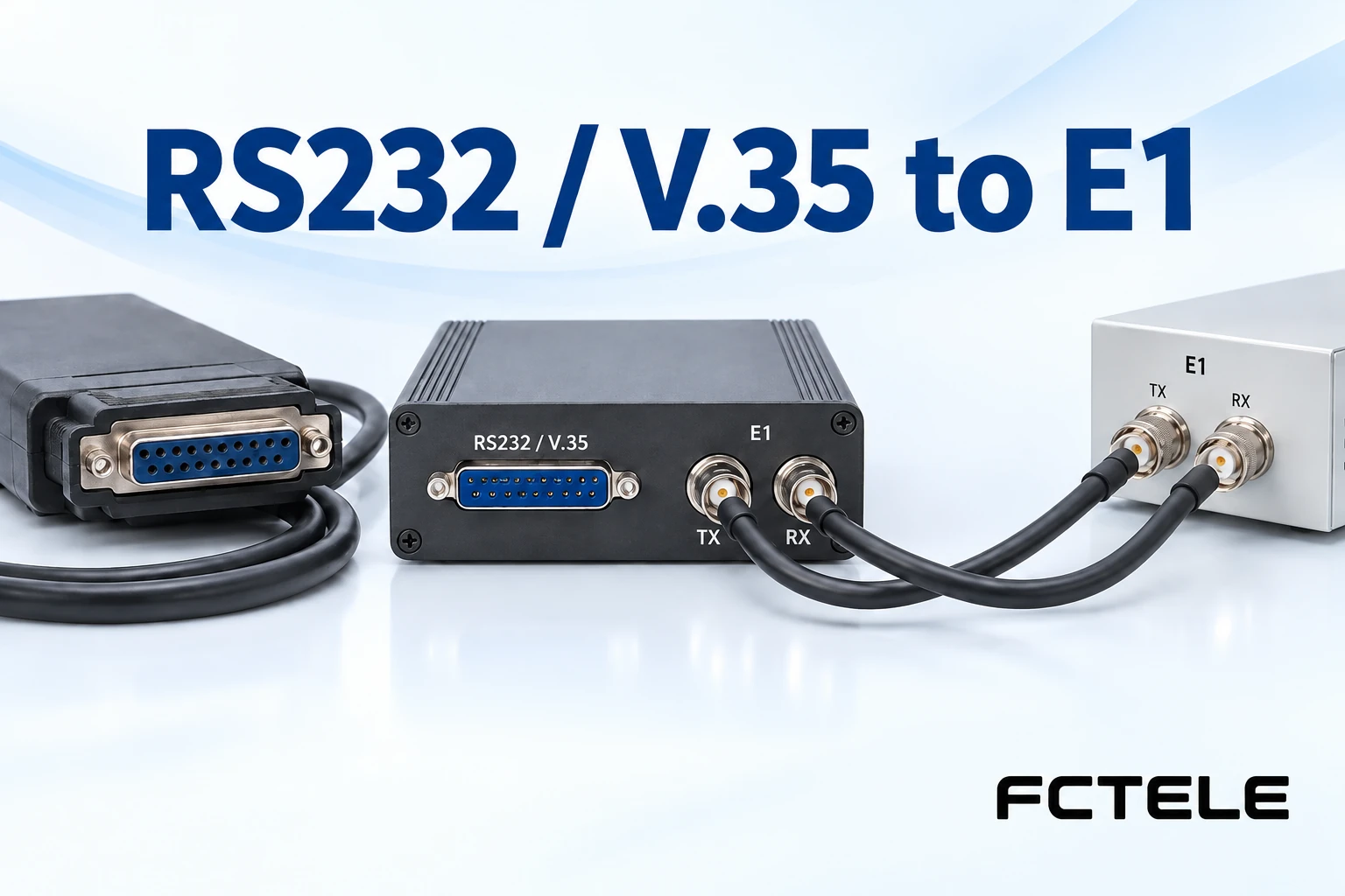 RS232 and V.35 over E1: Data, Handshaking, and Clocking