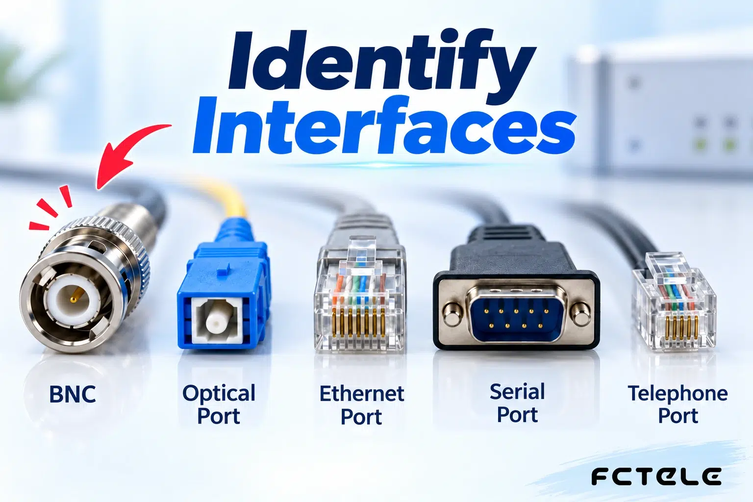 Identifying Fiber Optic Transmission Interfaces: BNC, Fiber, Ethernet, Serial and Telephone