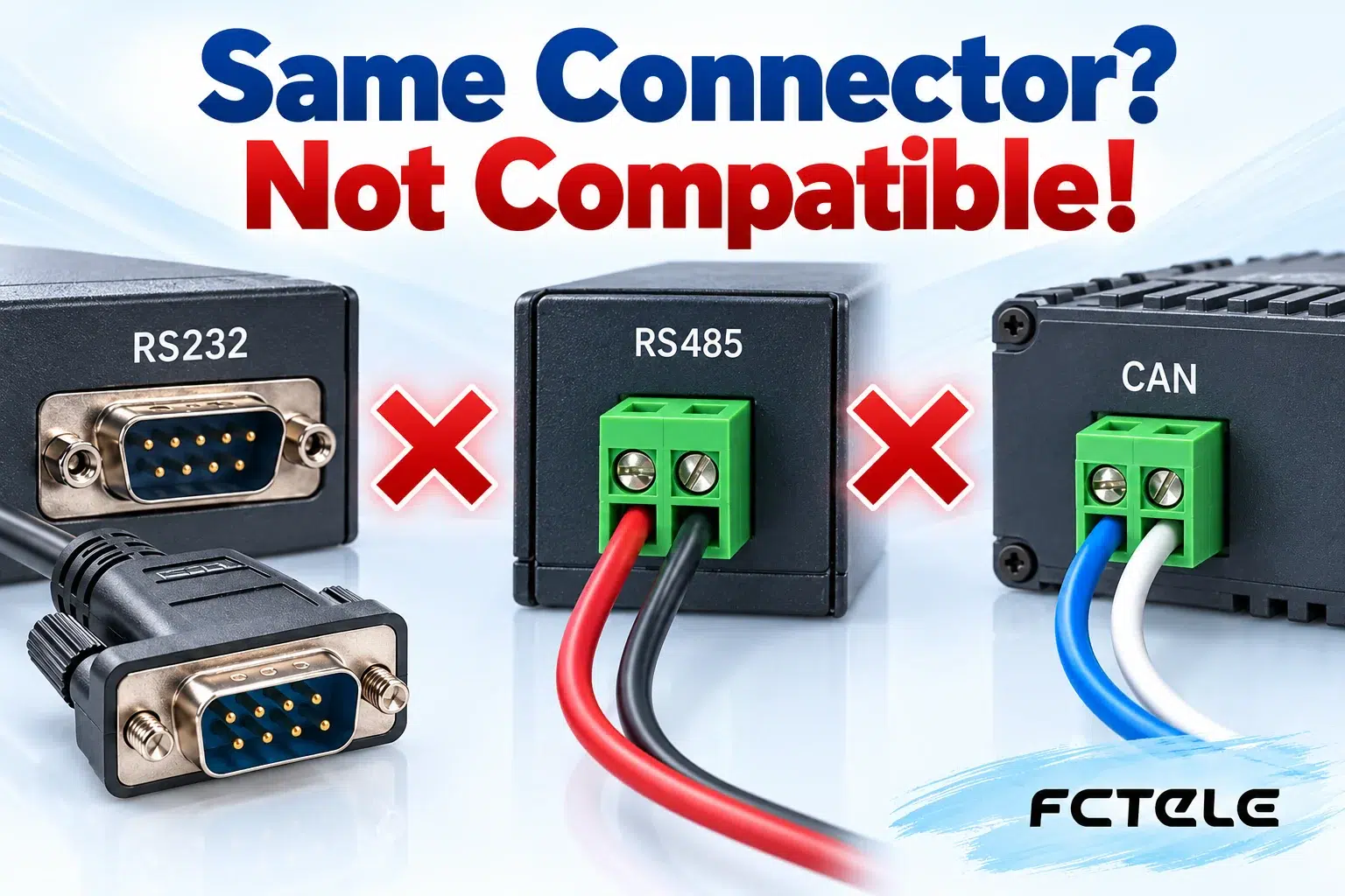 RS232 vs RS485 vs CAN: Electrical Interfaces, Buses, and Arbitration