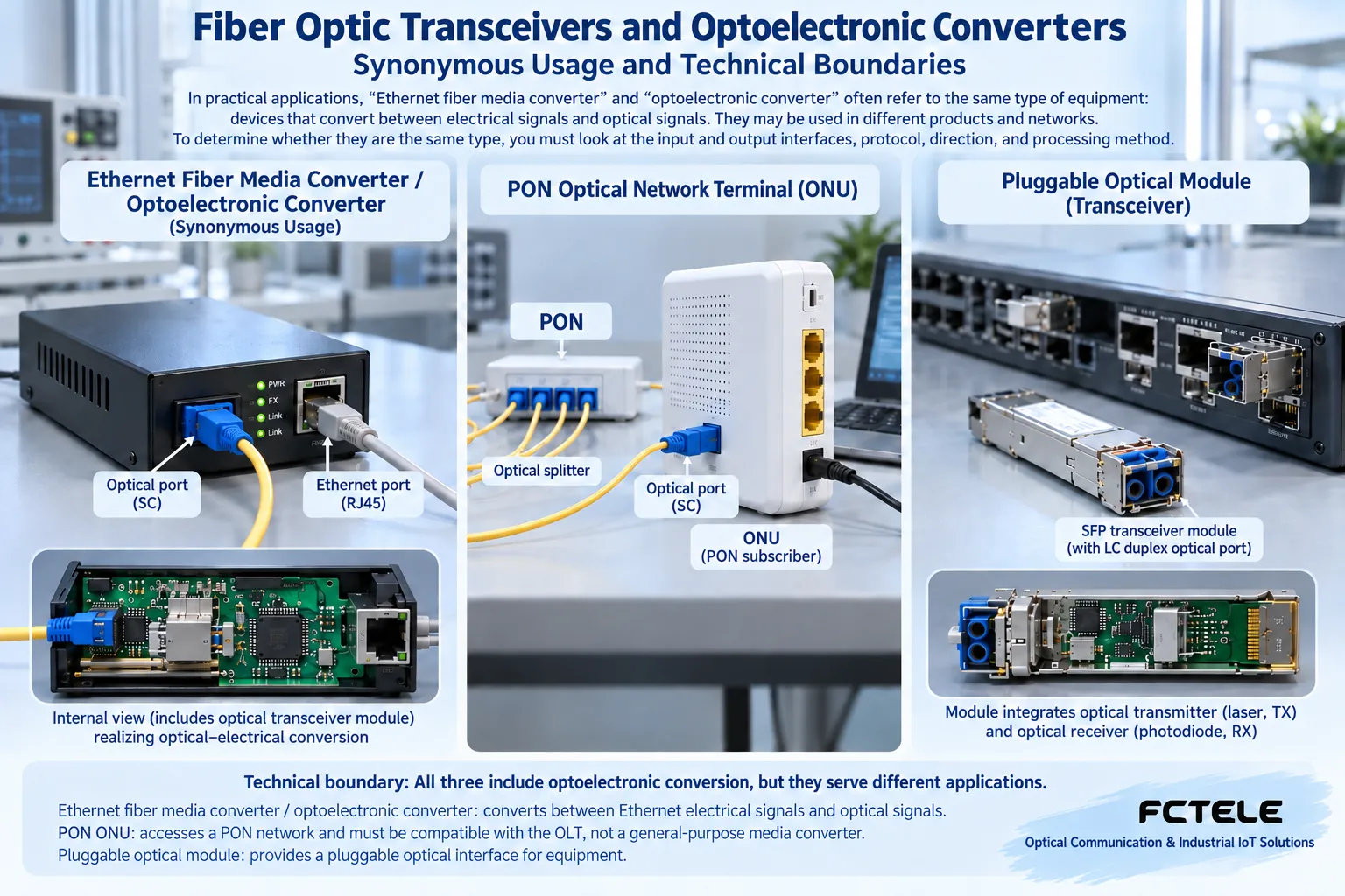 Wavelength, fiber type, and transmit/receive direction determine the actual pairing; single fiber is not unidirectional, and different specifications cannot be mixed arbitrarily.