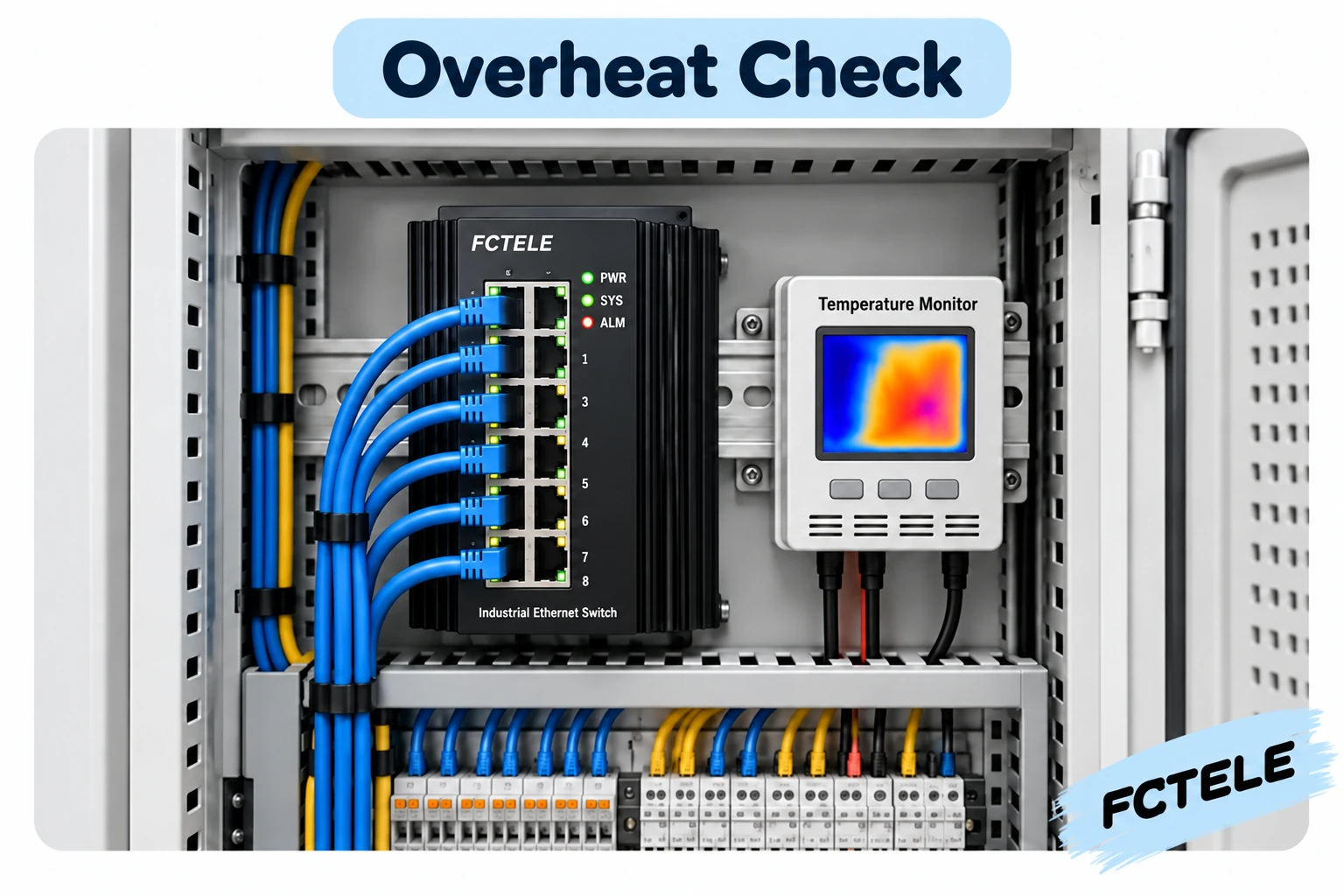 How to Investigate Overheating in Industrial Switches: Measurement Points, Cabinets, Load, and Network Anomalies