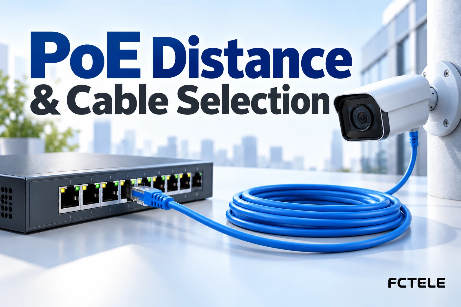PoE Power Distance and Ethernet Cable Selection: 100m Channel, Voltage Drop, and Remote Power