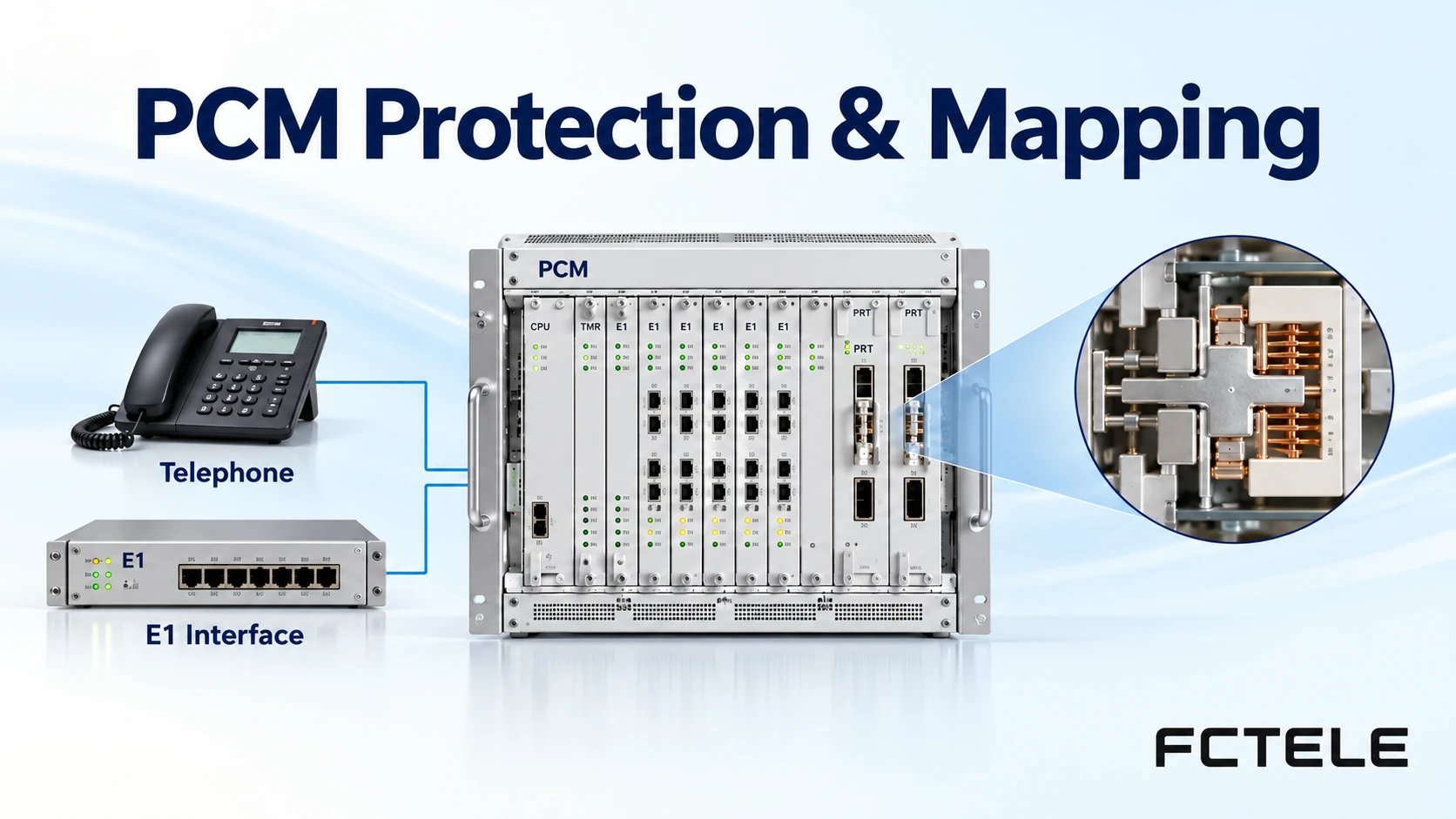 PCM Timeslot Cross-Connect and Dual E1 Protection