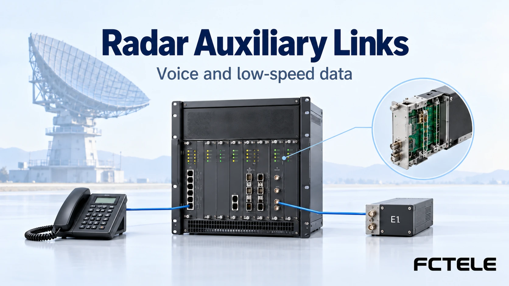 PCM at Radar Sites: Auxiliary Voice and Serial over E1