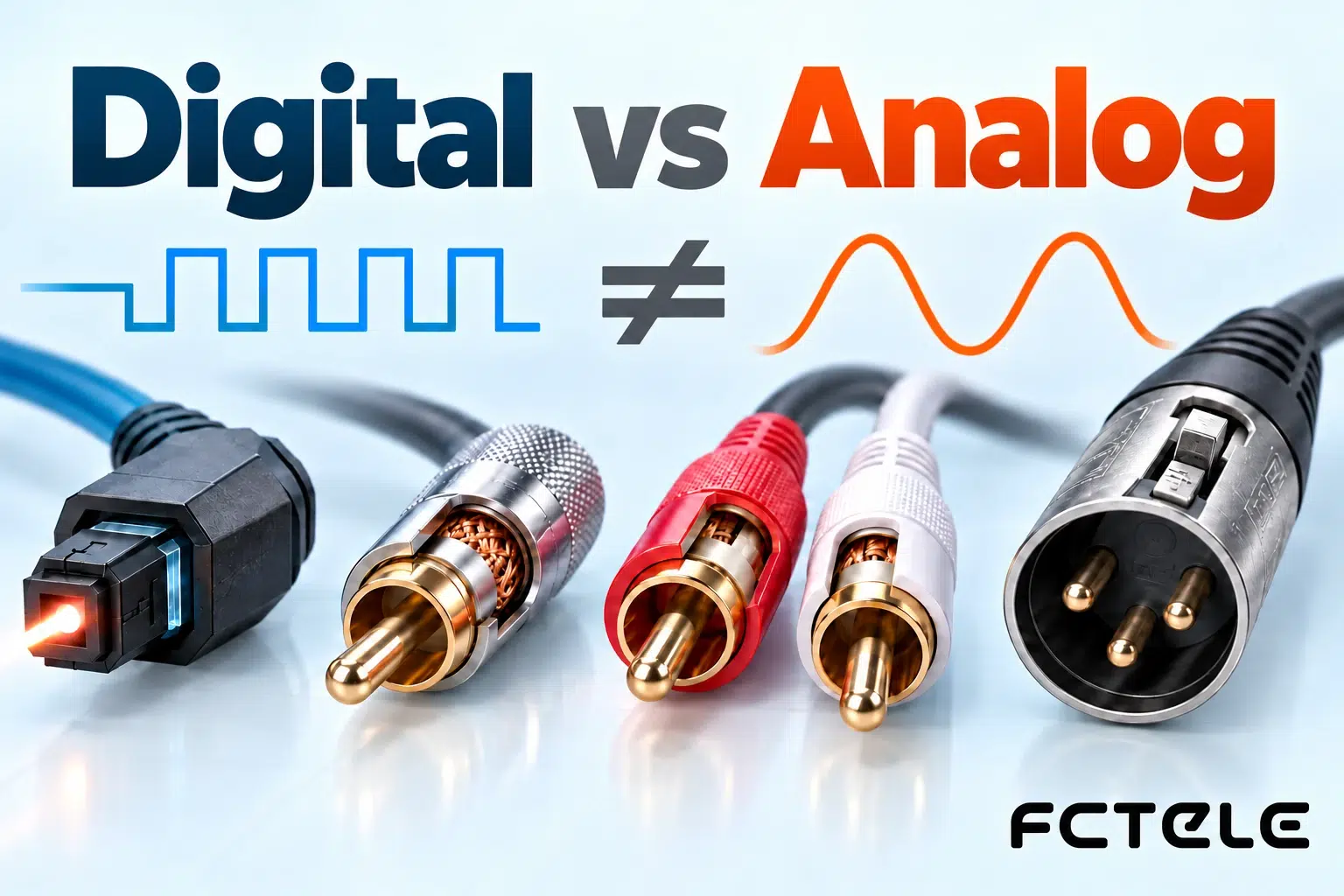 TOSLINK, Coaxial, RCA and XLR: Digital, Analog and Balanced Audio Interfaces