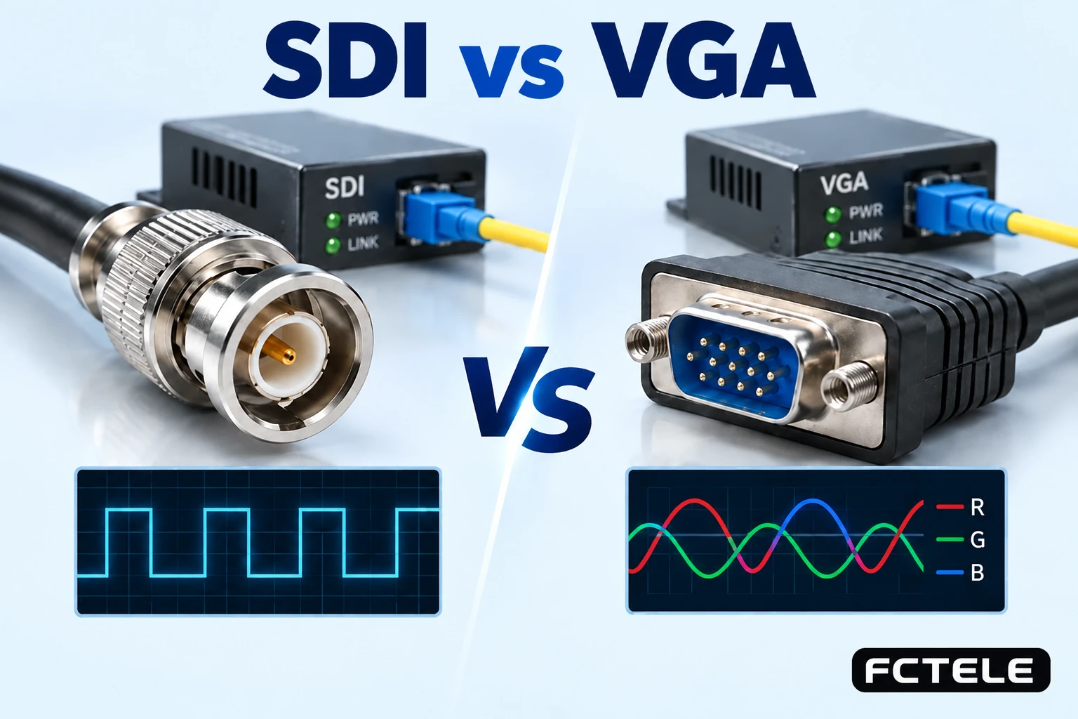 SDI vs VGA Fiber Extenders: Digital Video and Analog RGB