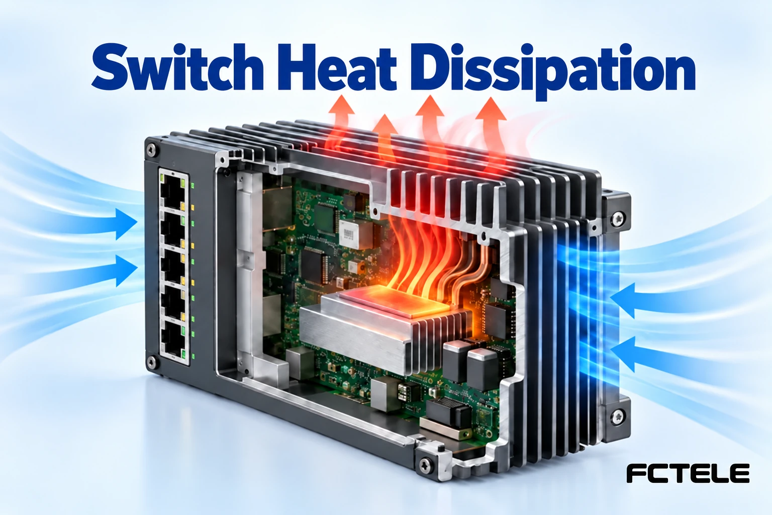 How Industrial Switches Dissipate Heat: Conduction, Convection, and Cabinet Temperature Rise