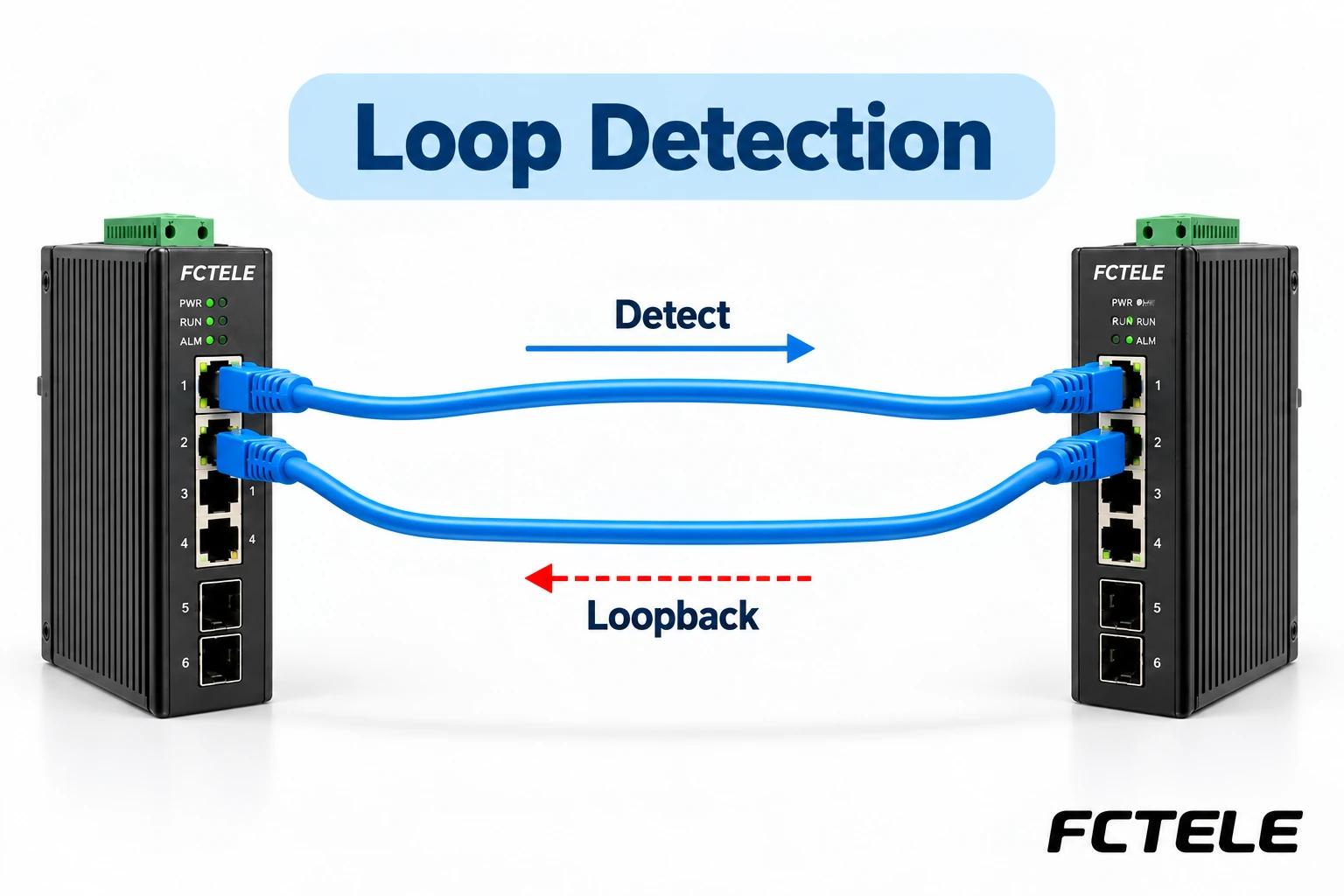 Switch Loop Detection: Probe Return, Protection and Recovery