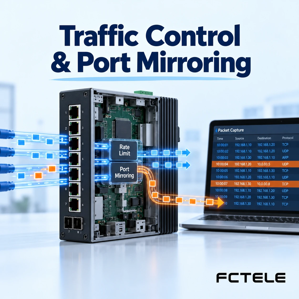 Storm Control and Port Mirroring: Limit Abnormal Traffic, Then Locate Its Cause