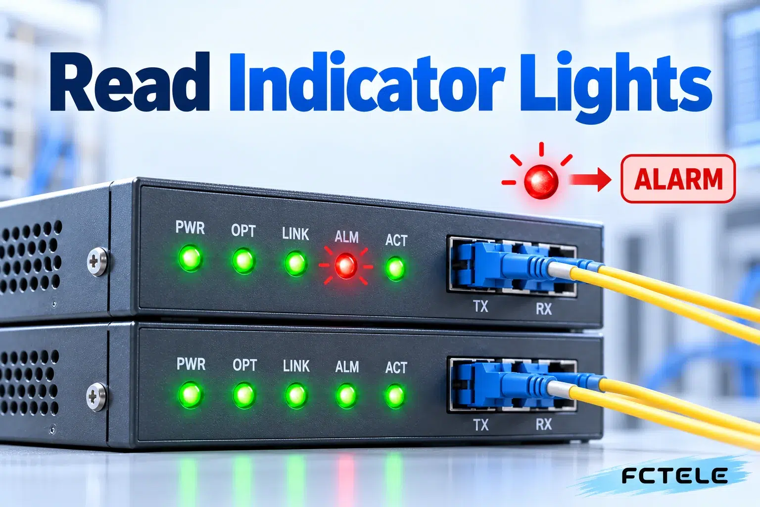 Reading Multi-Service Fiber Optic Transmission Device Indicators: Power, Link, Service and Alarms