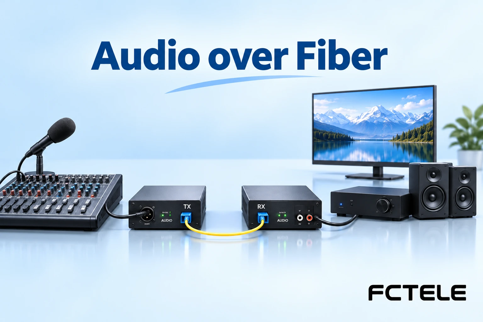 Audio over Fiber: Dedicated Links, Network Audio and AV Sync