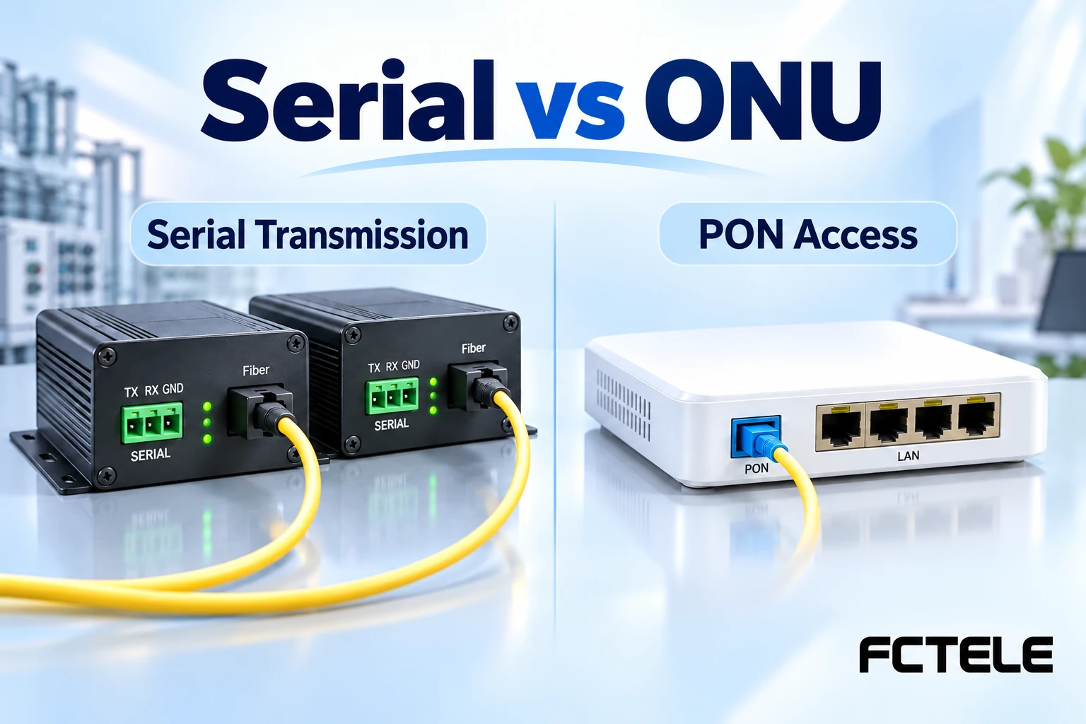 Serial Fiber Modems versus Broadband ONUs: Interfaces, Topology and Acceptance
