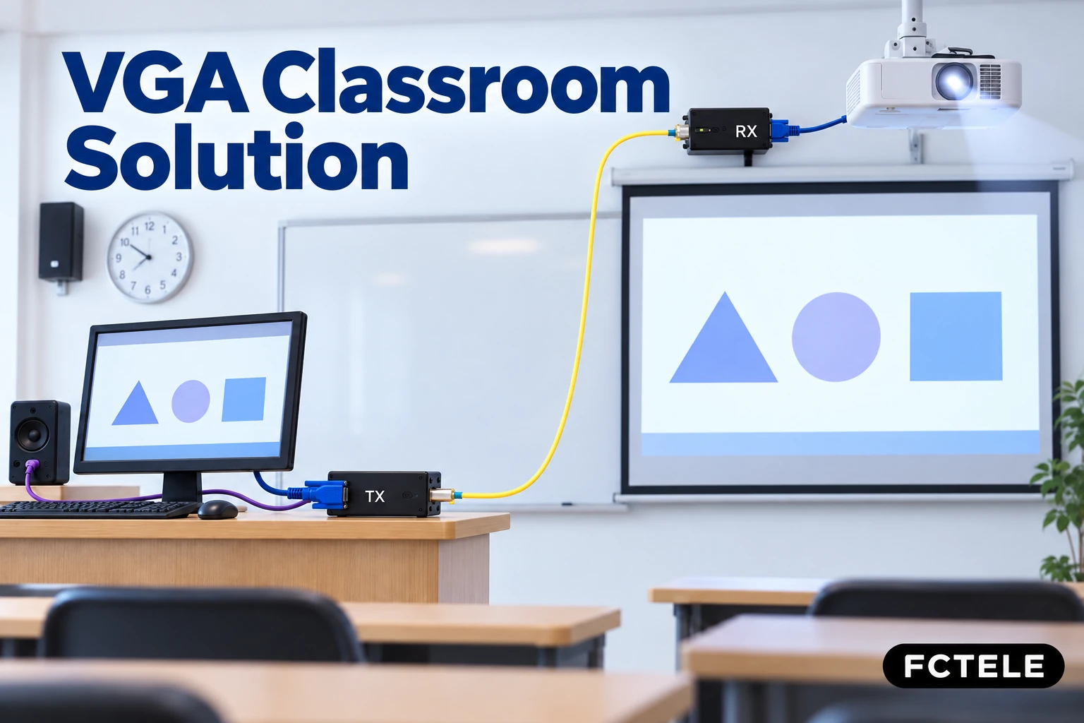 VGA Fiber Links in Classrooms: Distribution, Audio and Control