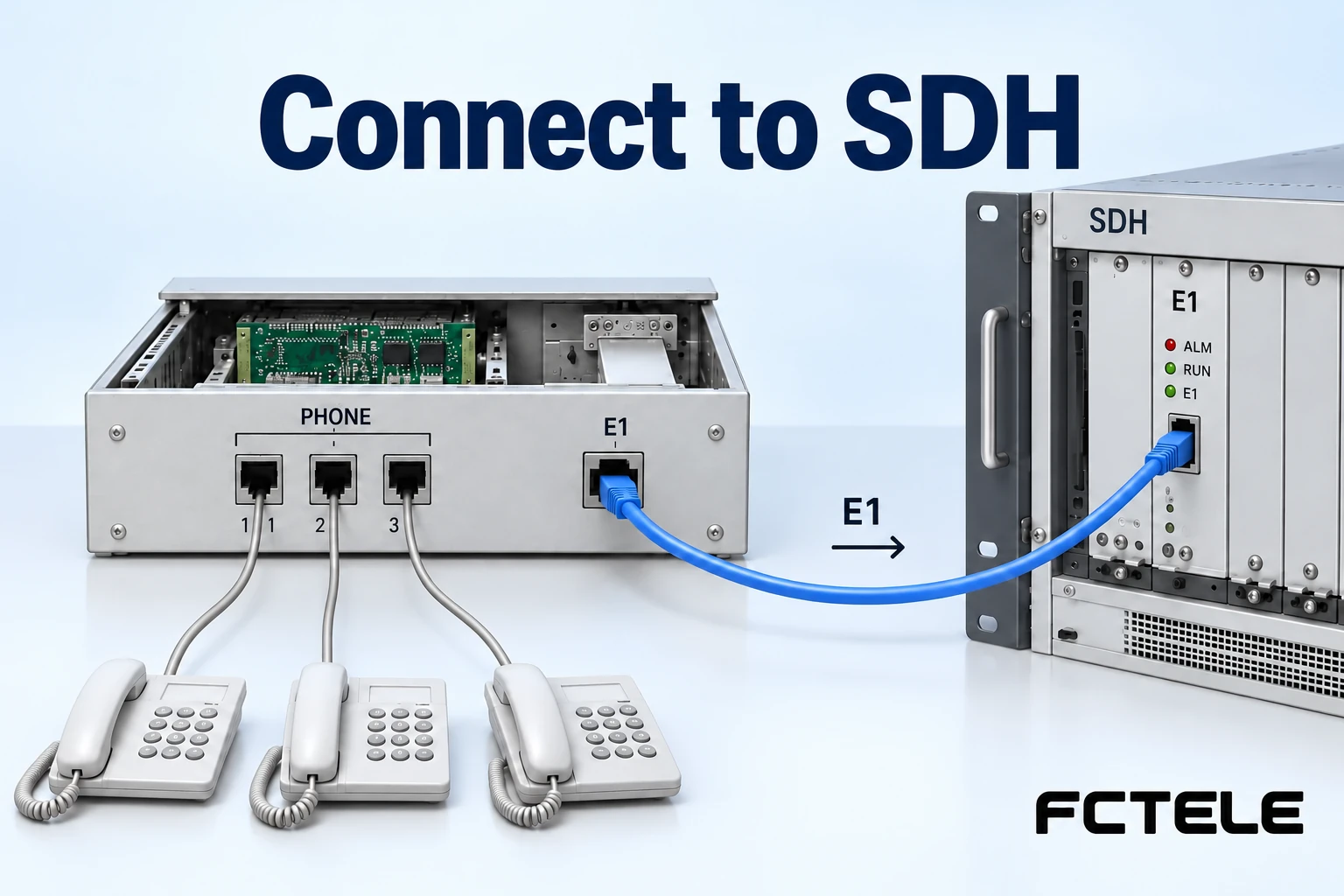 Accès téléphonique via SDH&nbsp;: mappage E1, pointage et tests
