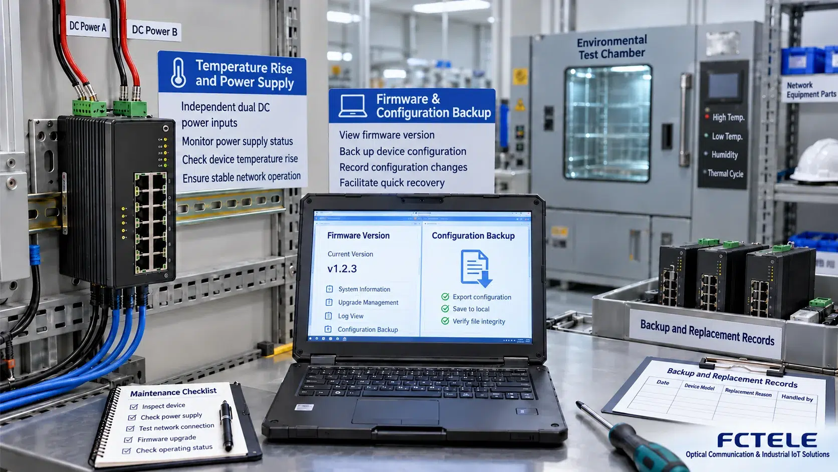 Stable operation requires putting hardware conditions and maintenance actions together: retaining configurations, firmware versions, and spare parts can shorten fault handling time.
