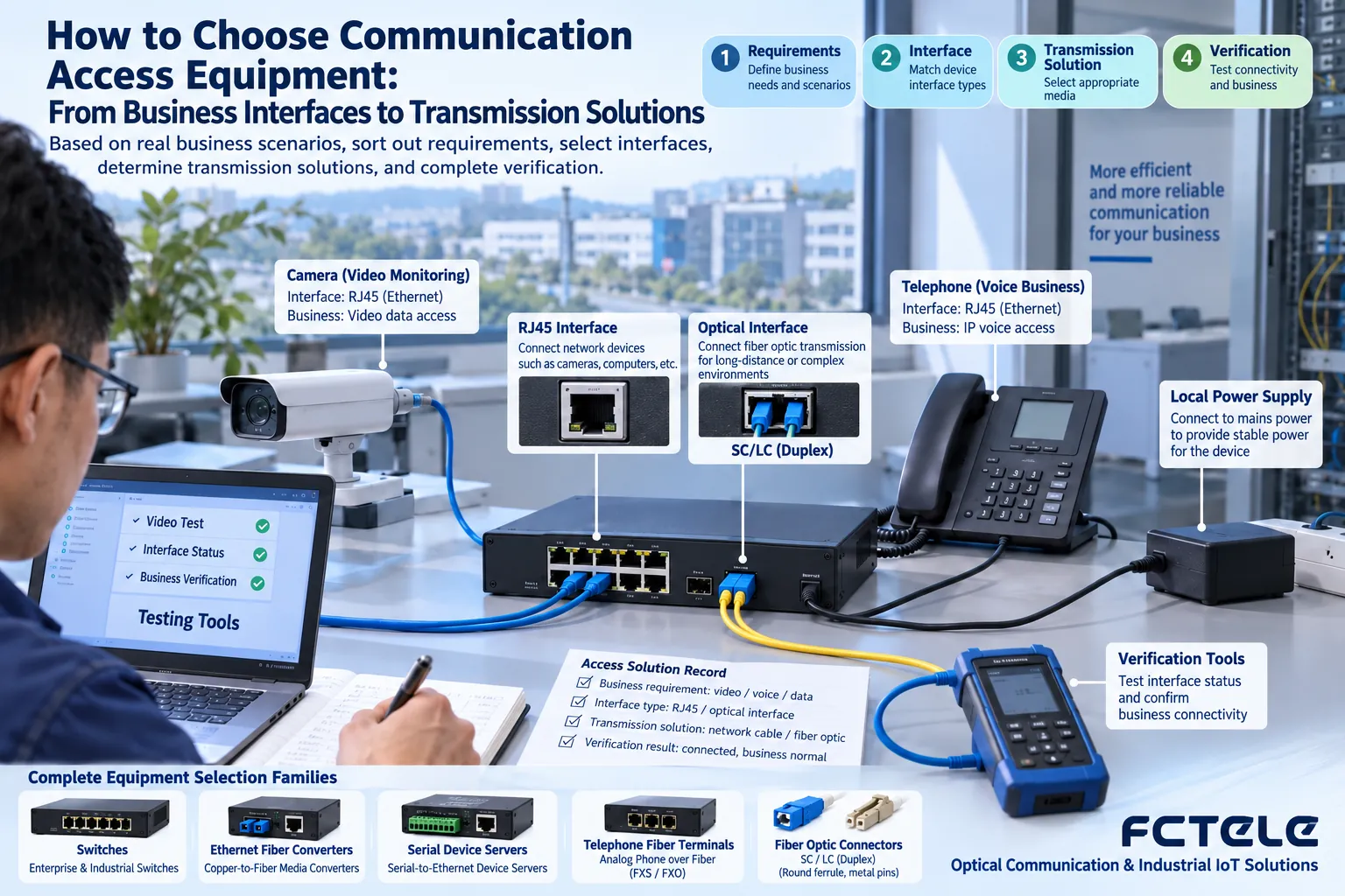 Solution verification includes interfaces, power, cables, and service testing at the same time; you cannot just look at the product name or promotional images.