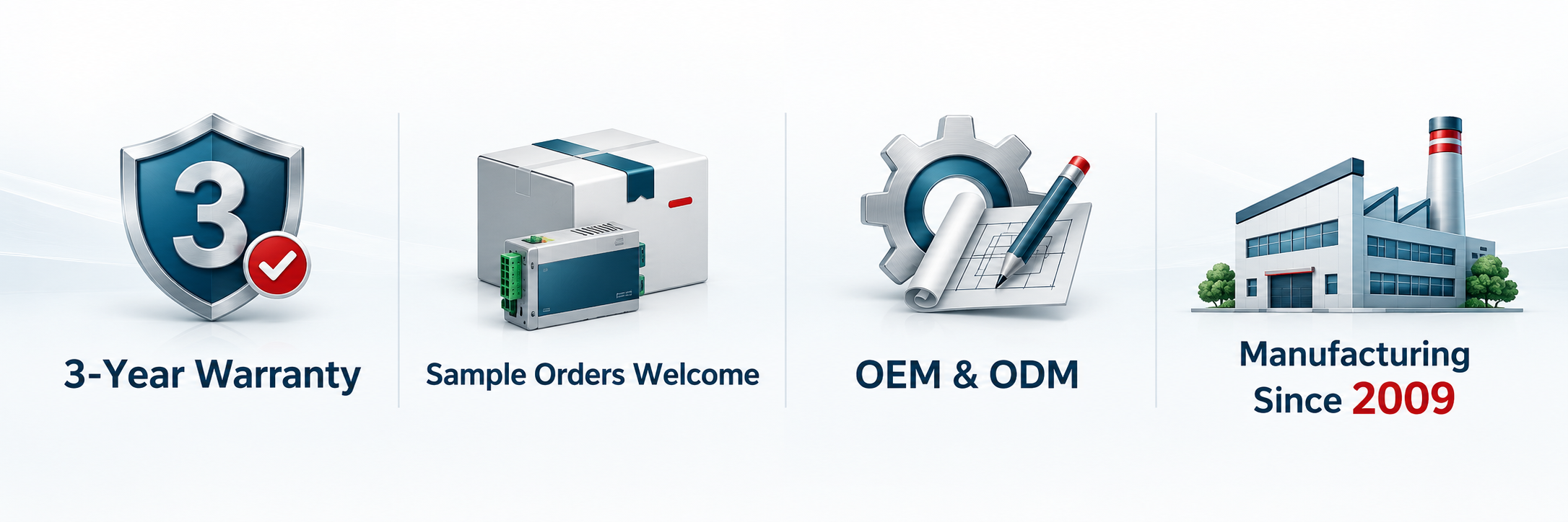 3-Year Warranty; Sample Orders Welcome; OEM & ODM; Manufacturing Since 2009