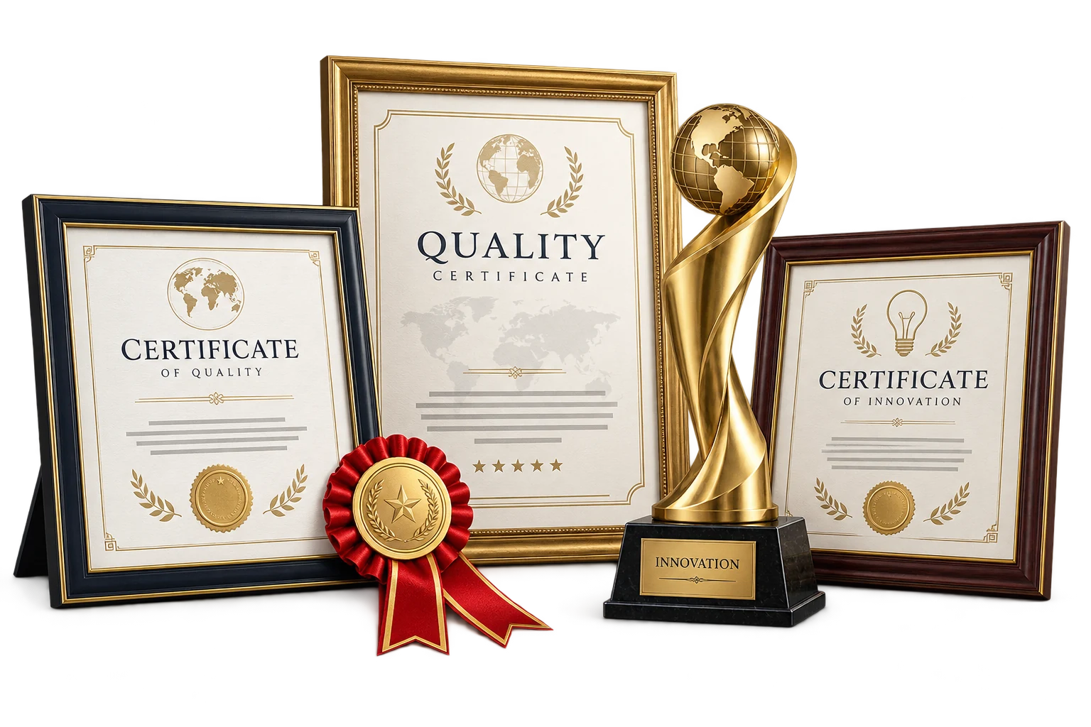 International quality certificates and innovation award